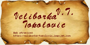 Veliborka Topolović vizit kartica